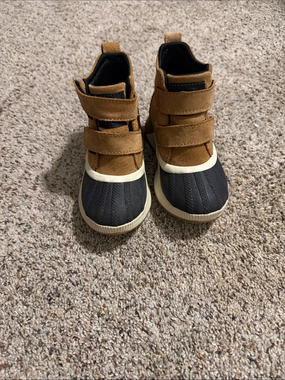 Sorel Kids Black and Brown Duck Boots
